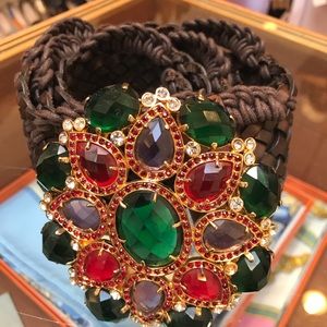 Roberto Cavalli embellished buckle leather belt